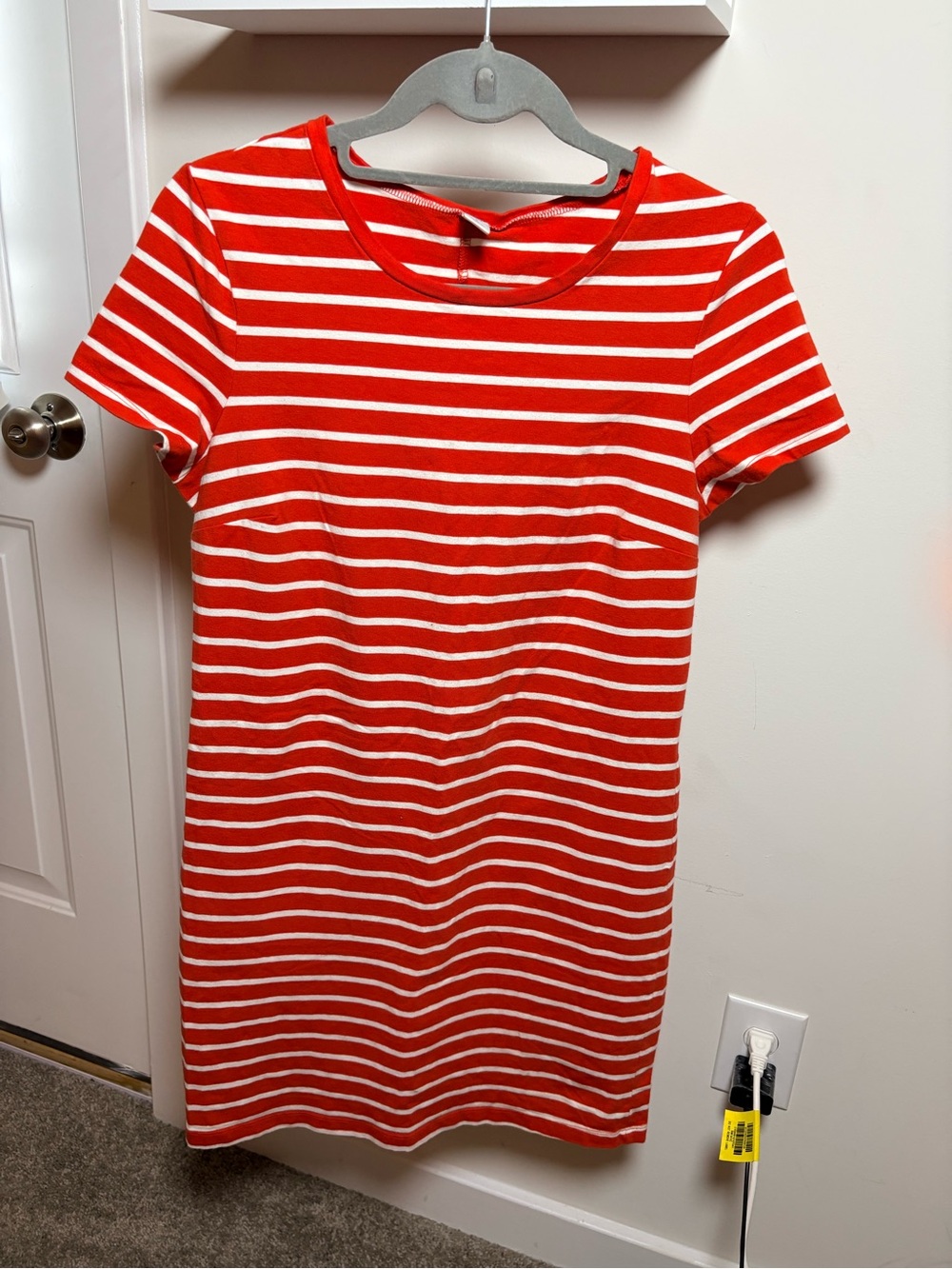 Old Navy Red and White Striped Mini Dress